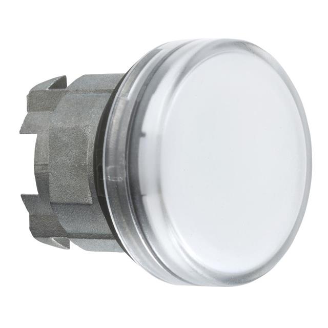 CABEZA PILOTO LUMINOSO DIÁMETRO 22 REDONDA CON LENTE LISA BLANCO, SCHNEIDER ELECTRIC