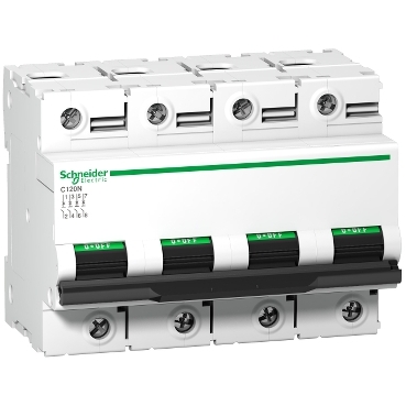 INTERRUPTOR AUTOMÁTICO MAGNETOTÉRMICO C120N 4P 80A CURVA-C, SCHNEIDER ELECTRIC