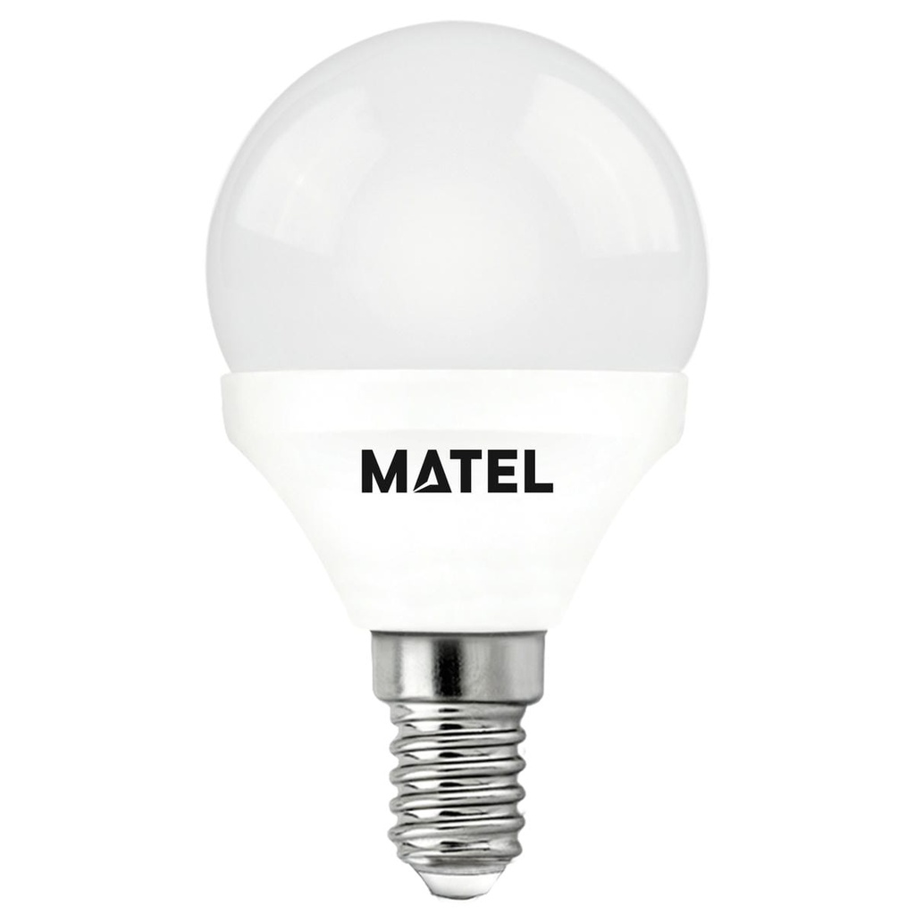 BOMBILLA LED ESFERICA E14 8W 230V CÁLIDA/NEUTRA/FRIA, MATEL